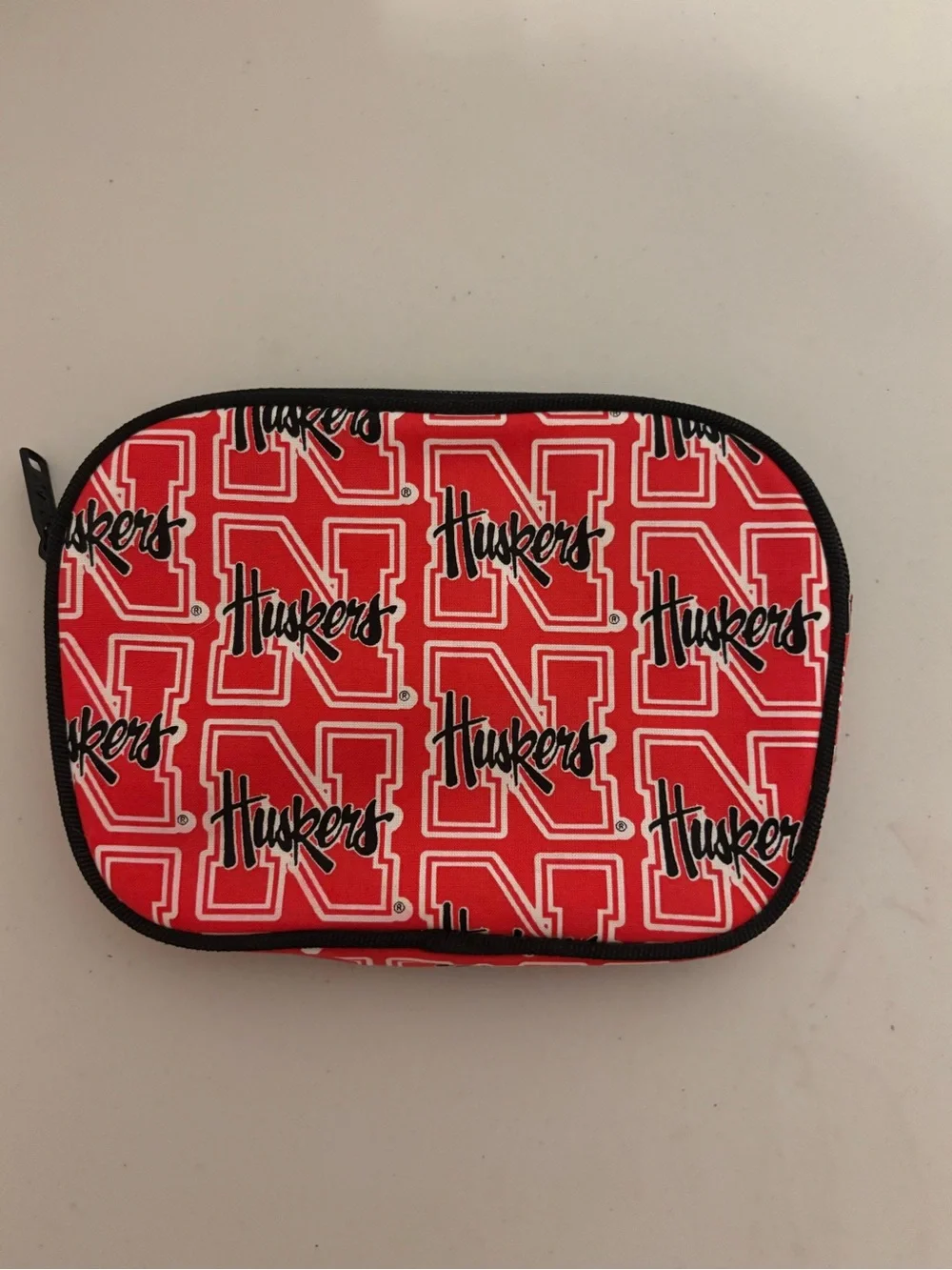 SAX Nebraska Huskers Red Zip Pouch